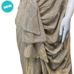 DJ Jaz Off The Shoulder Womens Dress Size 18 Short Sleeve Evening Gown Maxi Gold Photo 1