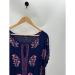 Lucky Brand Womens Navy Blue T-Shirt Dress Size XL Loose Resort Boho Casual Photo 5