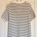 Miou Muse Striped Open Knit Midi Dress Collared Blue/White Size M NEW Blue Size M Photo 9