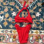 Show Me Your Mumu  Malta Red Rosette Bikini Top & Bottom 2pc Set XS/S Photo 8