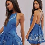 Free People 
Women's Blue Deserted Island Mini Dress size large NWT Photo 1