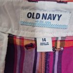 Old Navy Pink and Orange Cotton Plaid Chino Shorts Y2K Plus Size 14 Photo 2