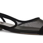 Raye  Dorit Flat in Black Mesh size 8 Slingback Square Pointed Toe Photo 0