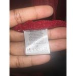 Marguerite's Burgundy Red‎ Cardigan Sweater Faux Fur Collar Zip Up Red Size L Photo 8