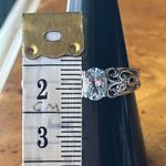 Natural Aquamarine Sterling Silver Ring Size 8 Photo 7