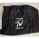 Signed Timmy Woods Acacia Wood Leopard Print Purse With Beaded Strap NWOT Brown Photo 4