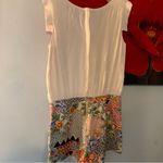 Line and Dot  Shorts Romper Cotton and Rayon button back Size L Large Tapestry Photo 2