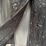 INC Petites Vintage Black Mesh Lace Sequin Trim Collared Buttondown Blouse Small Size undefined Photo 6