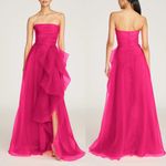 Theia Teresa Strapless Draped Tulle Gown‎ Zinnia Size 10 NWT Pink Photo 1