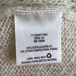 Covington  Sz XL Gold Metallic 3/4 Sleeve Crew Neck Sweater Cream Textured Front Photo 7