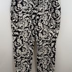 Chico's So Slimming Brigitte Bouquet slim ankle pants black size US 12P NWT Photo 0