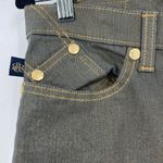 Rock & Republic Women's Low Rise Berlin Skinny Jeans Gray Gold Shimmer Size 10 Photo 7