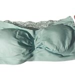 Anemone Mint Green Lace Back Ruched Front Bandeau Women SZ OS Photo 4