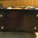 Baseball Themed Small Studded Tote Black Photo 5