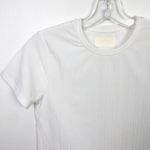 Capulet  Revolve Jasmine Ribbed Shiny Tee Shirt White Size Small Photo 4