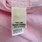 L.L.Bean  100% Linen Button Up Shirt in Pink, Size Medium‎ Photo 10