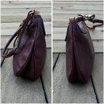 Y2K Burgundy Maroon Leather Claudia Firenze Shoulder Bag Purse Made in Italy Red Photo 4