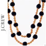 J.Crew Navy Pom-Pom & Beads Layered N… Photo 1