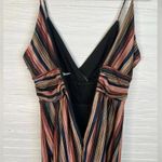 BCBGeneration Multicolored Striped Spaghetti Strap Dress V Neck New Sz 4 Photo 11