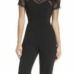 Harlyn Kaci Jumpsuit black size small with lace trim Photo 0