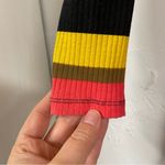 Plenty By Tracy Reese  Red Yellow Striped Ribbed Knit Dress Knee Length XS Photo 7