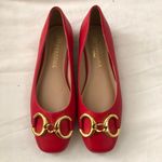 Versona Red ballet flats maryjanes gold buckle detail, very comfortable-Size 6 Photo 2