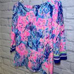 Lilly Pulitzer Women Fan Sea 001394 Periwinkle Waverly Top Blouse Size XS Floral Photo 2