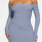 SKIMS NWT‎  Soft Lounge Mini Dress 2X Slate Photo 0