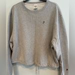 PINK - Victoria's Secret Victoria’s Secret Pink Crewneck Tie Waist Sweatshirt Size L Photo 1