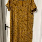 Garnet Hill  v neck dress with cuffed sleeve size small Photo 0