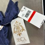 Becca NWT  Navy Crisscross Back Tank Top Swimsuit Coverup Size XS/Small Photo 2