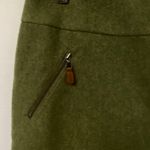 Talbots Petites Olive Green Wool Blend Zipper Pocket ALine Skirt Sz 8P Academia Photo 3