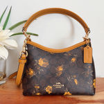 Coach NWT Laurel Small Shoulder Bag In Signature Canvas With Floral Print Photo 0
