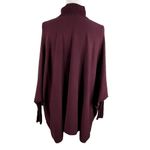 Alfani  Sweater Medium Wine Turtleneck Poncho Dolman Sleeves Oversized New Photo 1