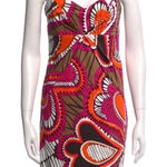 David Meister  printed mini slip dress pink size 8 EUC Photo 0