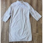 Lilly Pulitzer Brinkley blue striped shirt dress size 10 ruffle neckline 3/4 slv Photo 6