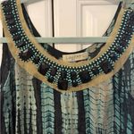 Thai Boutique designer Women's green tie dye sleeveless top size 6 Black Photo 1