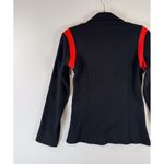Adidas  Womens Jacket Black Trefoil Track Full Zip Pockets Striped RARE Small Photo 6