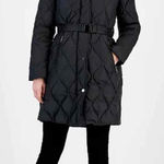 Michael Kors New! Black Quilted Down Faux Fur Long Puffer Coat Black Sz XS $360 Photo 0