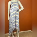 Pink Stitch  Womens Maxi Dress Size 6 Blue Multi Print Spaghetti Straps.  A15 Photo 5