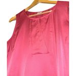 CAbi Keyhole Sleeveless Top Women's Medium Satin Pink Work Career Flowy Soft Photo 1