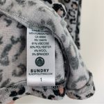 Sundry Draped Gray Leopard Print Hoodie Size Small Photo 10
