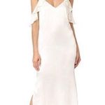 WAYF ivory satin slip dress. Midi small Photo 0