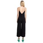 ASTR ARDEN WIDE LEG black crepe ribbed JUMPSUIT large Photo 2