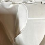 Reiss  Jayde Bodysuit Blouse Long Sleeve Low V-Neck White Black 8 Photo 4