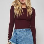 Hot2own Boutique Denim Side Ruffle Skirt Photo 5