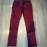 Burgundy Denim Pants for Women | Medium | Casual & Chic Red Size undefined Photo 1
