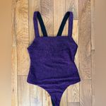 Privacy Please  Purple Metaliuc Tank Bodysuit Photo 1