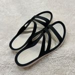 Crocs  Iconic Comfort Womens Swiftwater Sandals Black & White Slides Sz 8 SB #5 Photo 6
