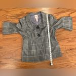 Candie's - Gray and Purple Plaid Blazer with Bell Sleeves Size L Photo 4